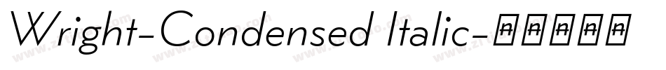Wright-Condensed Italic字体转换